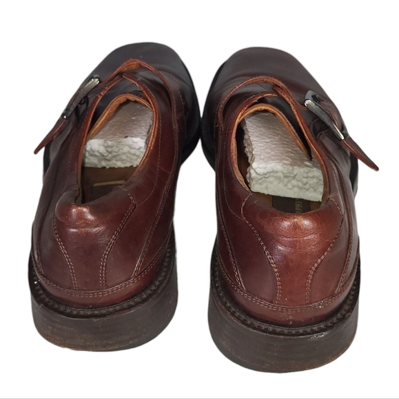 Johnston & Murphy Monk Strap Brown Men's Size 9.5 M Leather Italy - Picture 3 of 5